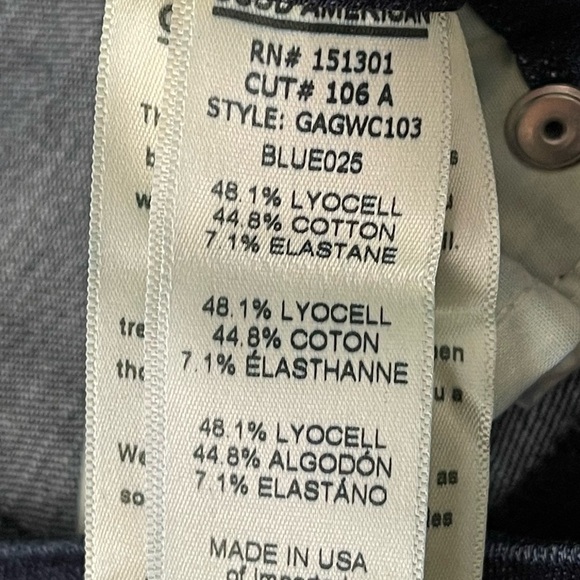 Good American Good Waist Crop Jeans Womens 27 High Rise Stretch Denim Casual - Picture 10 of 10